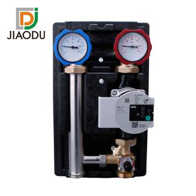 Thermostatic pump group for underfloor heating system