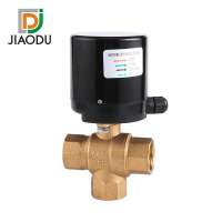 Ac dc service 220v 110v 24v brass water shut-off 3 way electric actuator ball valve