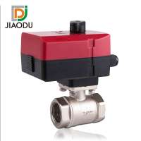 Electric Actuator 220v 230v 24v ac dc 2 way  Brass Ball Motorized Valve