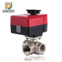 1/2" 3/4" 1" 1 1/4"Automatic 3-way 230v 24v AC DC Water Electric Brass Motorized Ball Valve