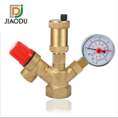 Brass Boiler Parts Set with vent valve/safety valve