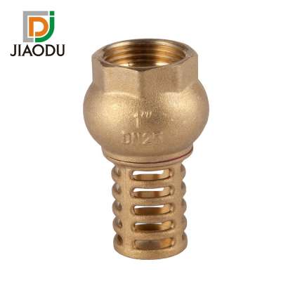 Yuhuan Casting Female Threaded 1 to 3inch With Brass Strainer brake pedal Foot Valve for water